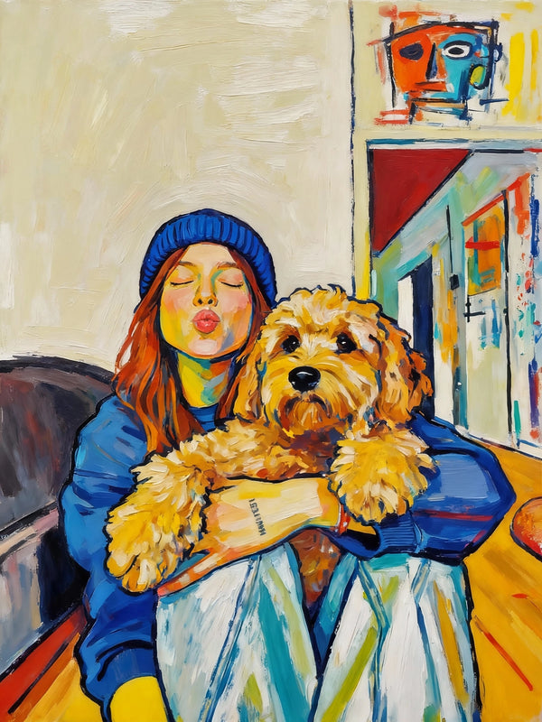 The Vibrant Bond Pet Portrait | Pop Art Custom Painting
