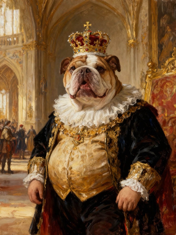 The Grand Monarch Pet Portrait | Luxury Custom Pet Art