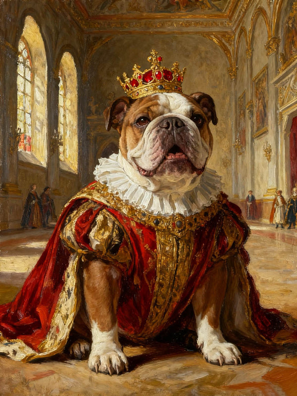 The Coronation King Pet Portrait | Custom Noble Pet Art