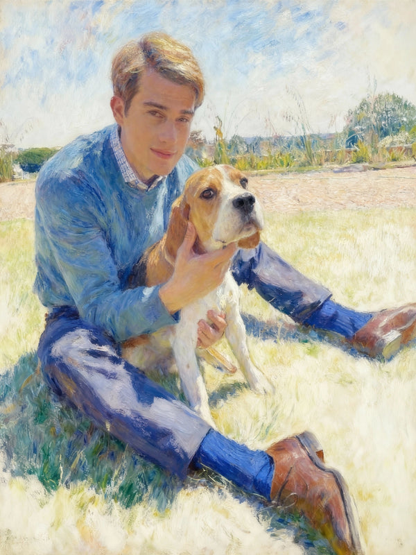 The Gentle Light Pet Portrait | Monet Impression Custom Painting