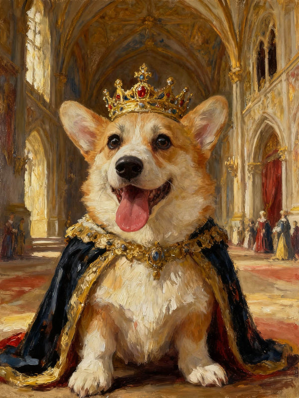 The Regal King Pet Portrait | Majestic Custom Pet Painting